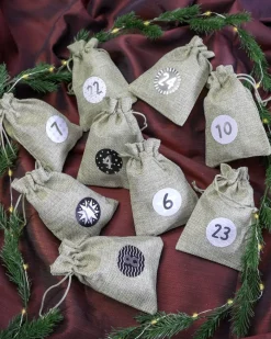 Adventskalender jutepåsar