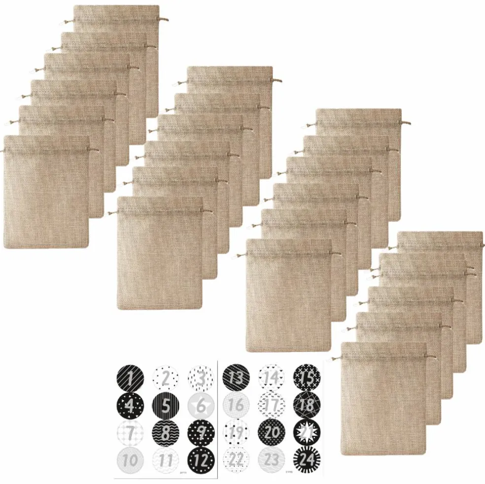 Adventskalender jutepåsar