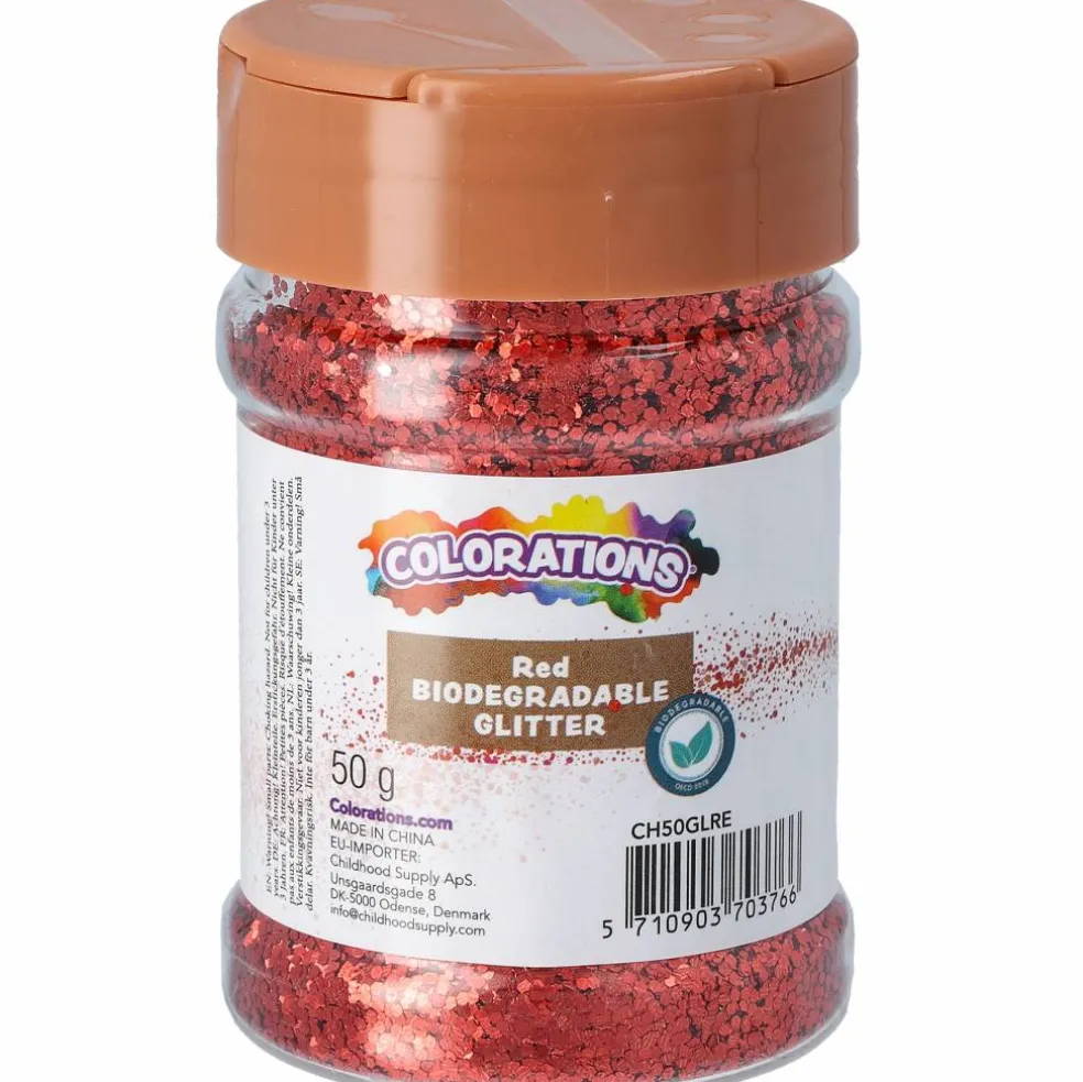 Biologiskt nedbrytbart glitter, guld