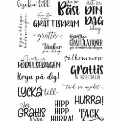 Clear stamps, grattis
