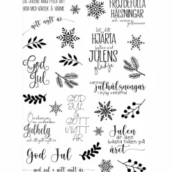 Clear Stamps, jultexter