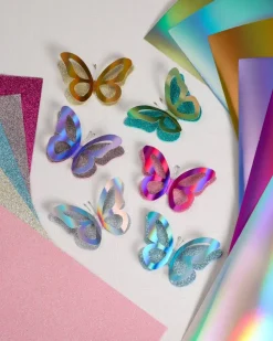Dekorgummi Glitter Pastell