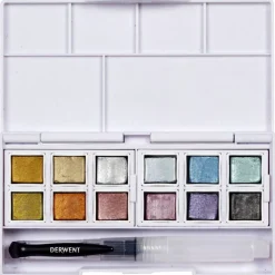 Derwent Metallic Paint Pan, 12 st
