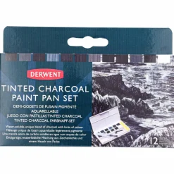 Derwent Tinted Charcoal Paint Pan, 12 st
