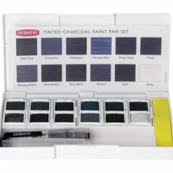 Derwent Tinted Charcoal Paint Pan, 12 st