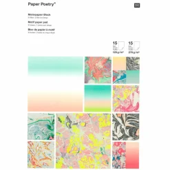 Designblock marbled 21x30 cm 30 st