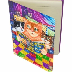 Diamond Painting Notebook Kitten Bedtime