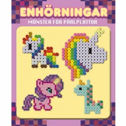 Enhörningar, mönster för pärplattor
