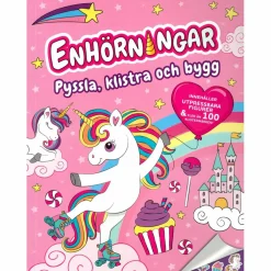 Enhörningar, pyssla, klistra och bygg