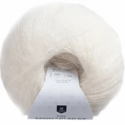 Fin mohair/silke garn, arctic wolf