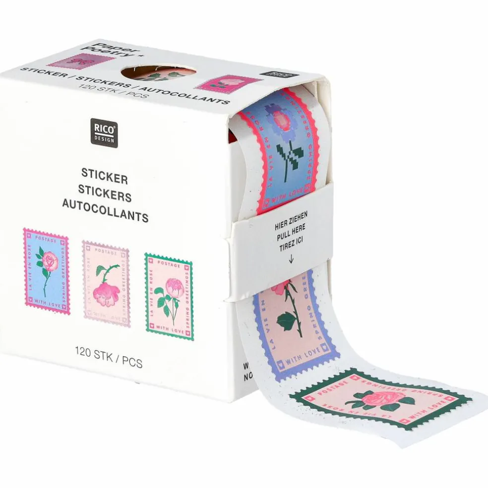 Frimärksstickers La vie en rose