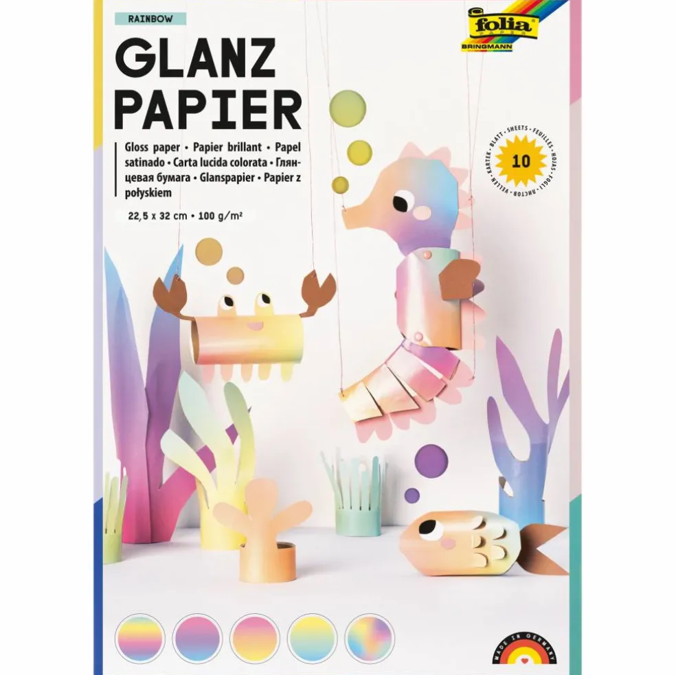 Glansigt regnbågspapper
