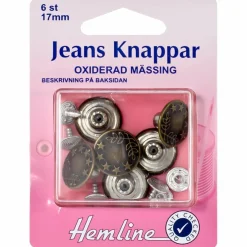 Jeansknapp 6-p