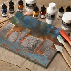 Liquitex ink, titanium white (opaque)