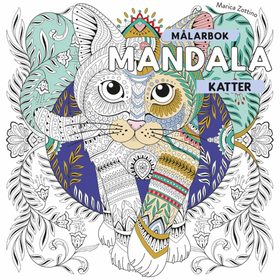 Målarbok Mandala Katter