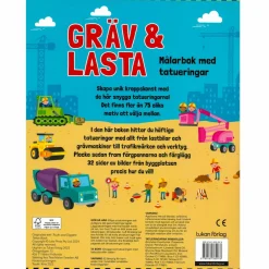 Målarbok med tatueringar Gräv och Lasta