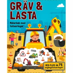 Målarbok med tatueringar Gräv och Lasta