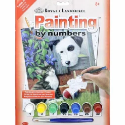 Painting by numbers, hund/katt
