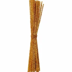 Piprensare metallic 6 mm 50 st, guld