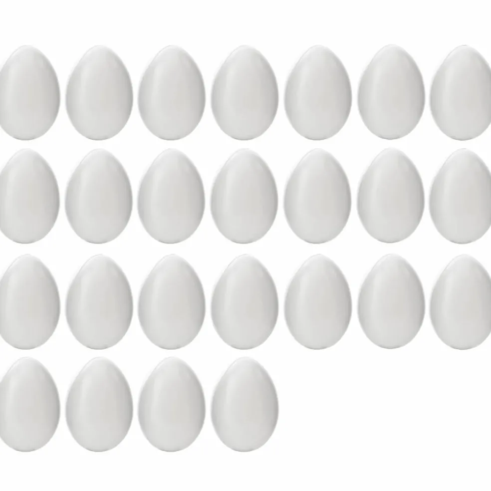 Plastägg 25 st 6x4,5 cm