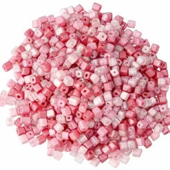 Pärlmix rosa kuber