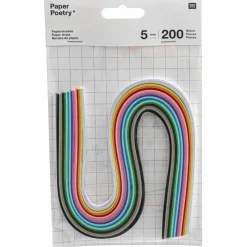 Quilling pappersremsor basfärger, 8 mm