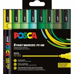 Set Posca PC-5M green colours