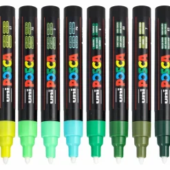 Set Posca PC-5M green colours