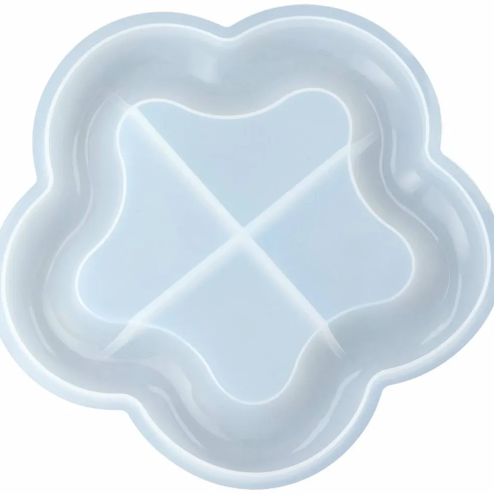 Silikonform blomformad bricka