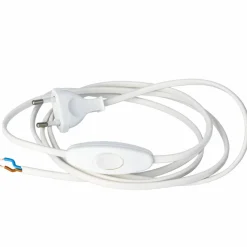 Sladdställ bordlampa vit 2 m, 5 st