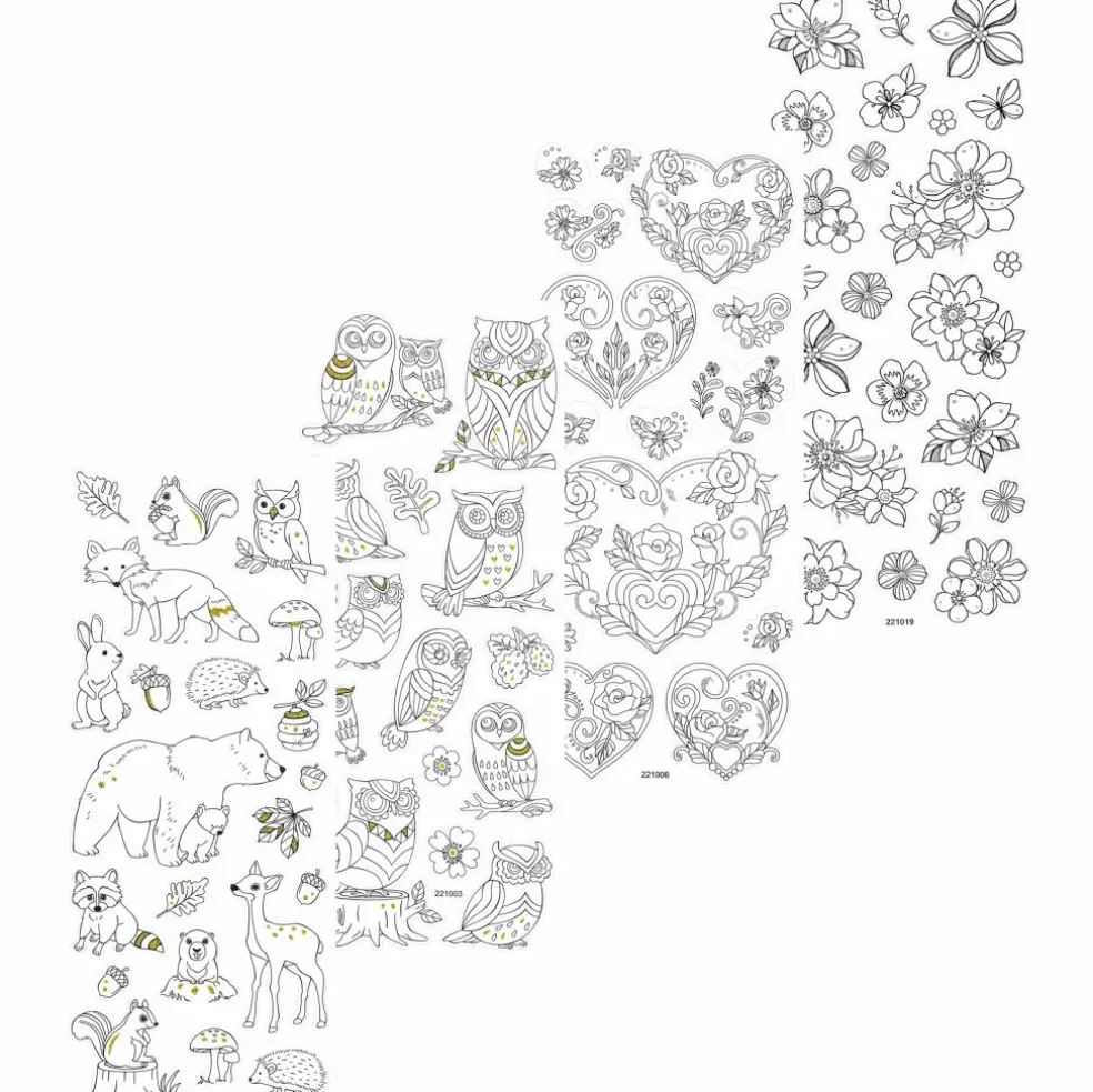 Stickers att färglägga, Natur