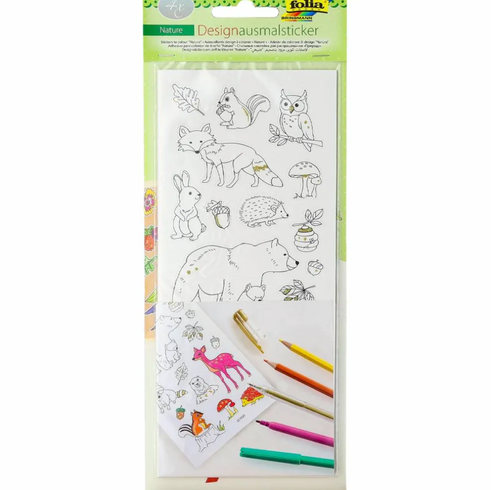 Stickers att färglägga, Natur