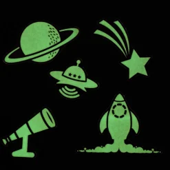 Stickers glow in the dark Space