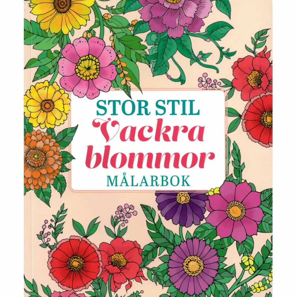 Stor stil vackra blommor målarbok