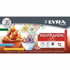 Torrpastell Polycrayons, 12 st