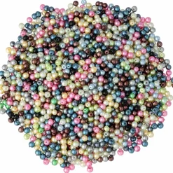 Vaxade glaspärlor 4 mm