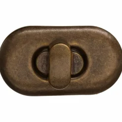 Vridlås 37x20 mm, antik mässing
